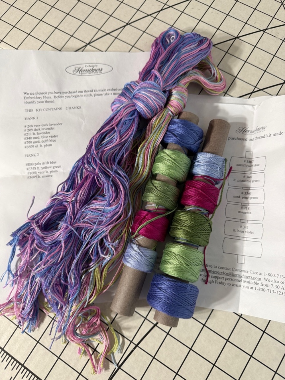 Herrschners Embroidery Floss Kits Set of 2 Unused Cotton Thread Cross Stitch